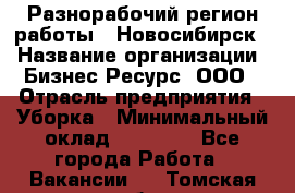 Разнорабочий(регион работы - Новосибирск) › Название организации ­ Бизнес Ресурс, ООО › Отрасль предприятия ­ Уборка › Минимальный оклад ­ 22 000 - Все города Работа » Вакансии   . Томская обл.